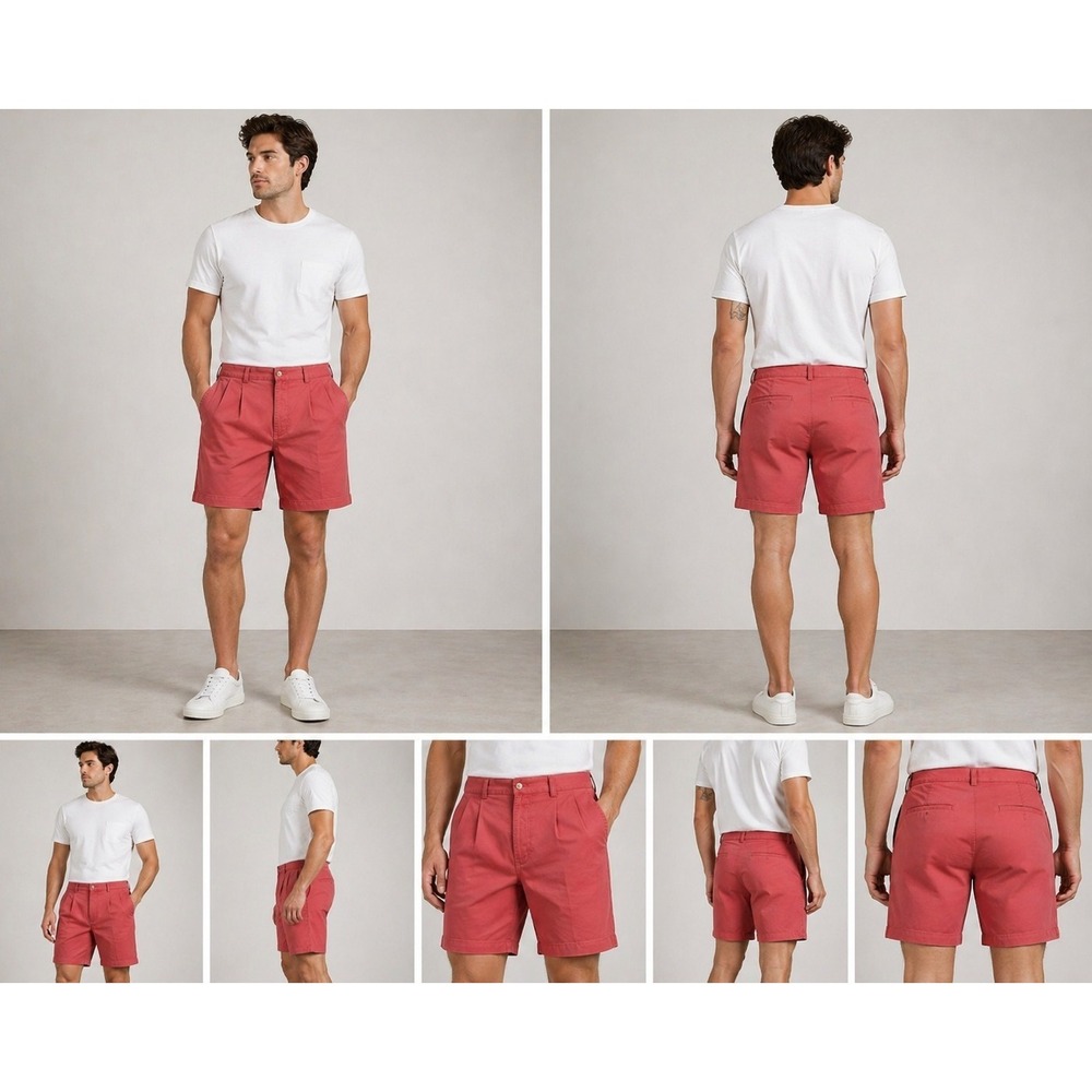Polo Ralph Lauren‎ Tyler Shorts Mens 35 Pink Pleated Classic Chino